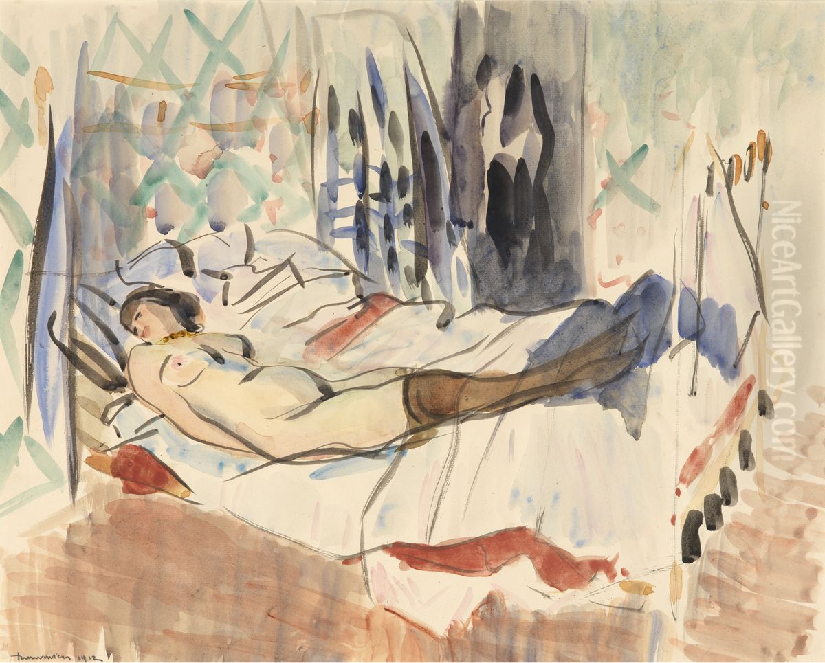 Rustende vrouw Oil Painting by Rik Wouters