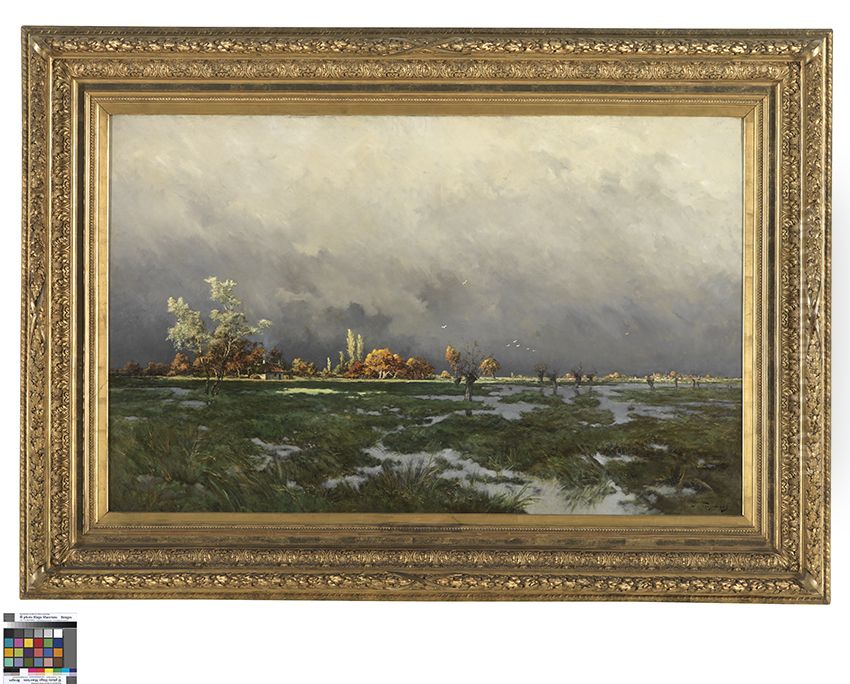 Zonnestraal na het onweer Oil Painting by Joseph Theodore Coosemans