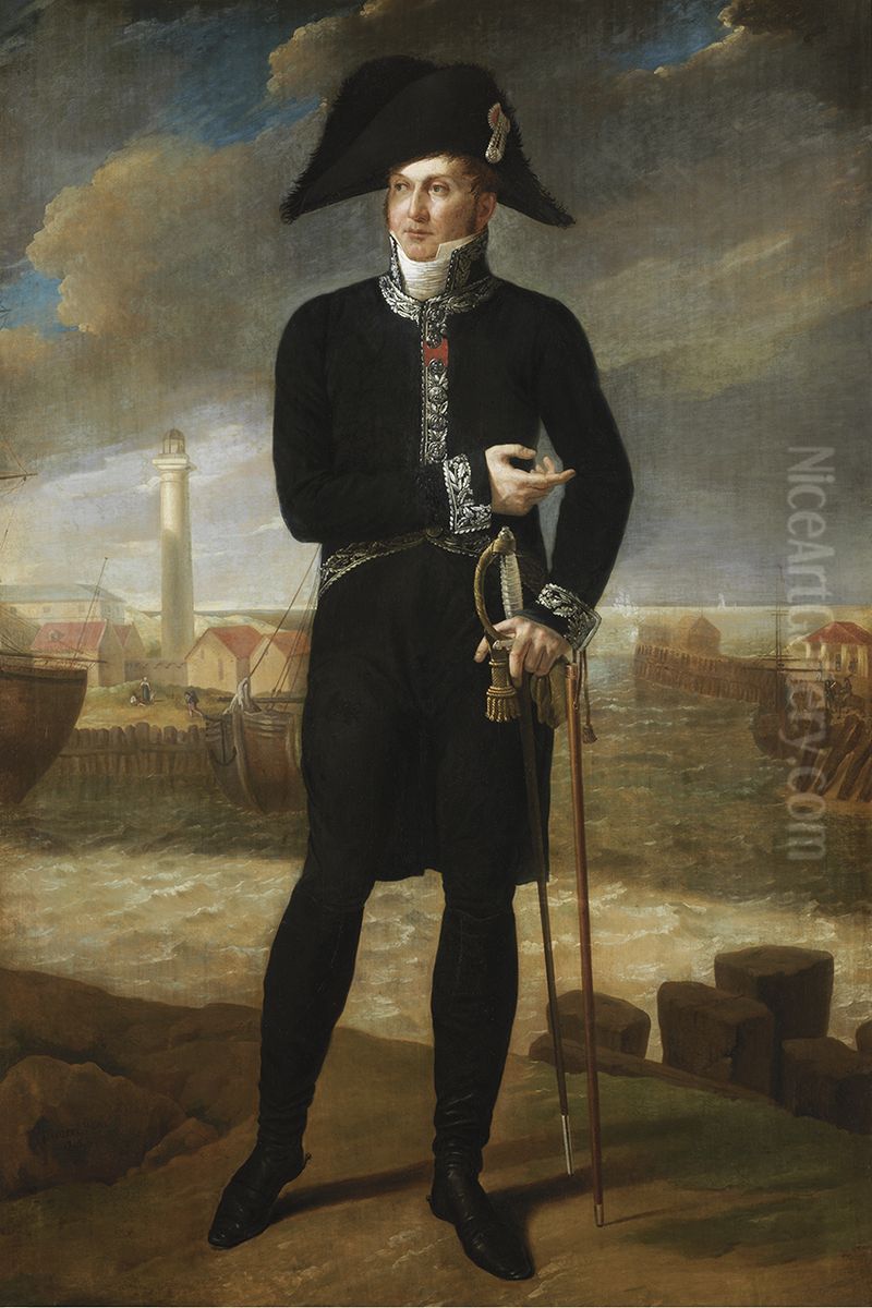 Portret van markies Bernard-Francois de Chauvelin Oil Painting by Joseph Dionysius Odevaere