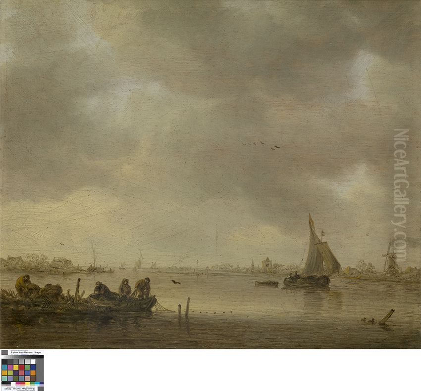 Rivierlandschap Oil Painting by Jan van Goyen
