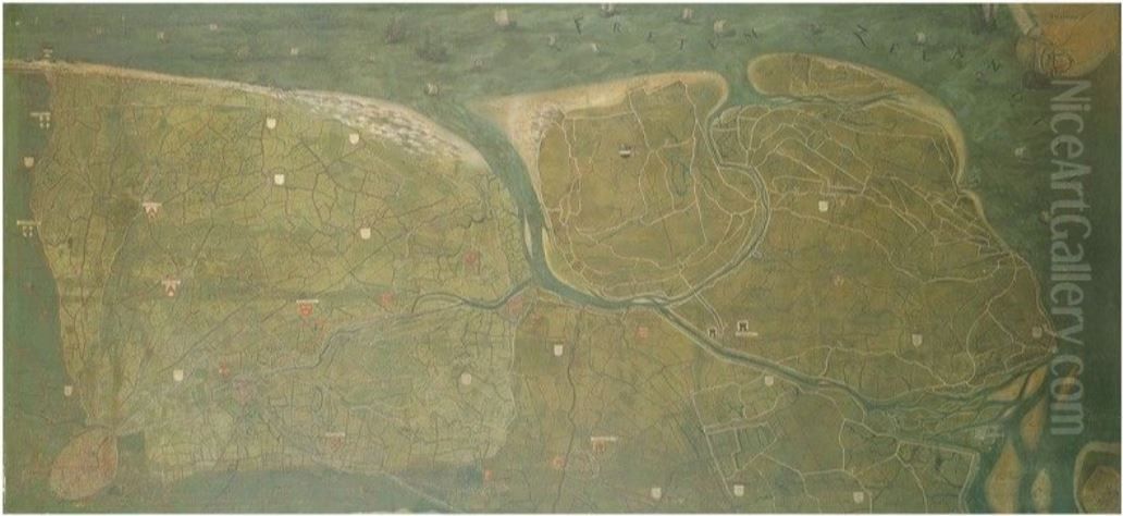 Kaart van het Brugse Vrije Oil Painting by Pieter Pourbus