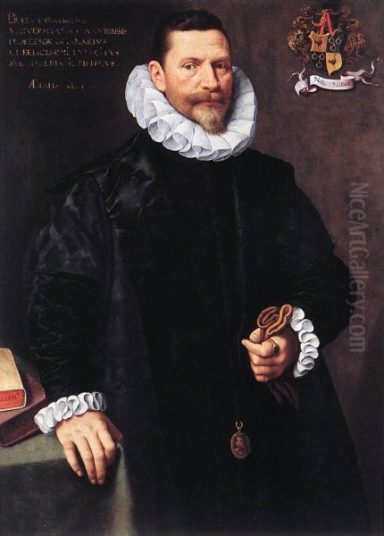Portret van Petrus Ricardus Oil Painting by Frans Pourbus the younger