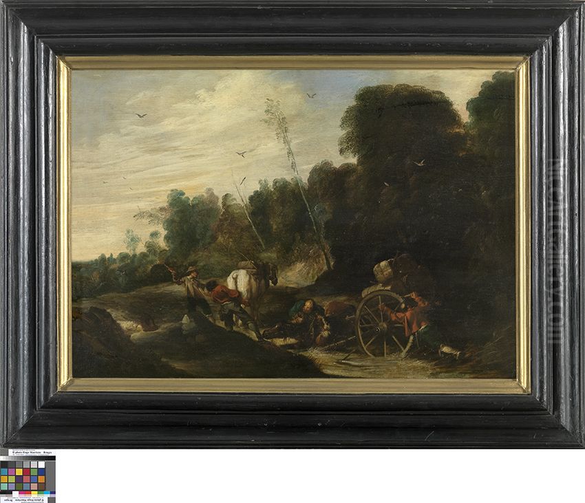 De vastgelopen wagen Oil Painting by (studio of) Rubens, Peter Paul