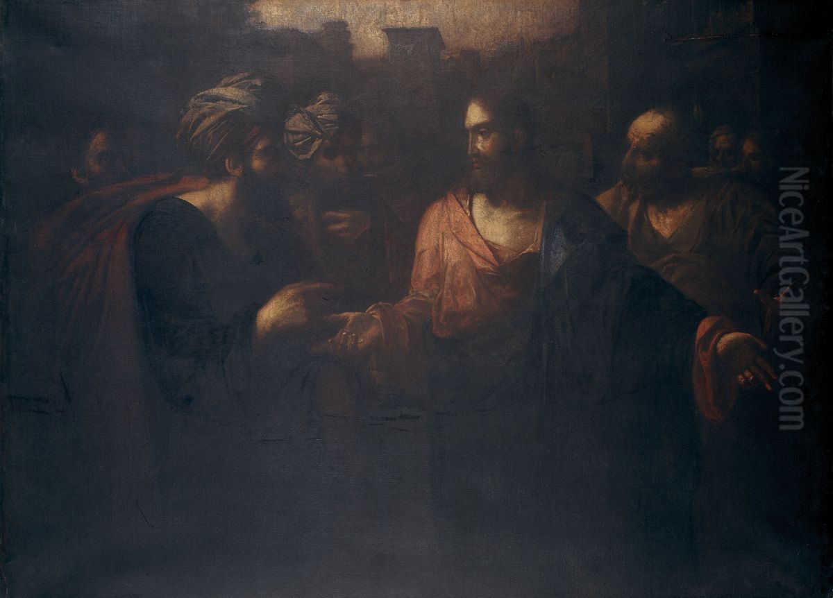 The Tribute Money Oil Painting by Louis Gallait