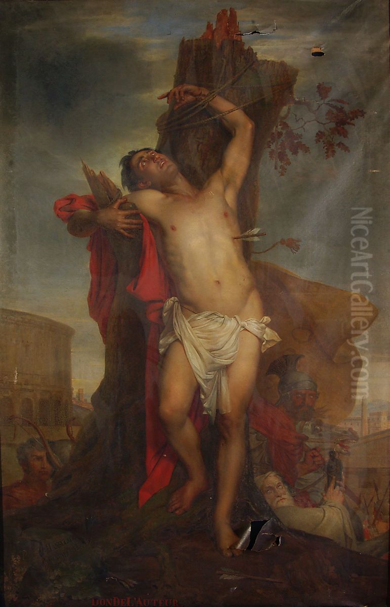 The Martyrdom of Saint Sebastian Oil Painting by Pieter van Hanselaere