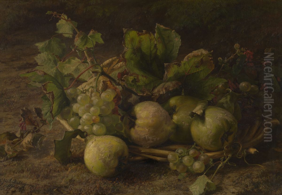 Autumn Fruits Oil Painting by Gerardina Jacoba van de Sande Bakhuyzen