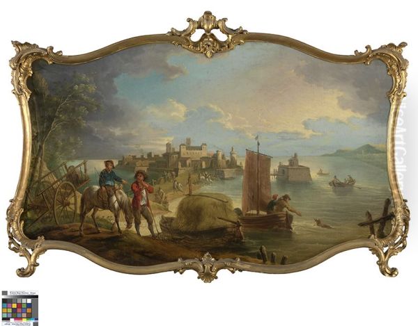 Havengezicht Oil Painting by Jan Anton Garemyn