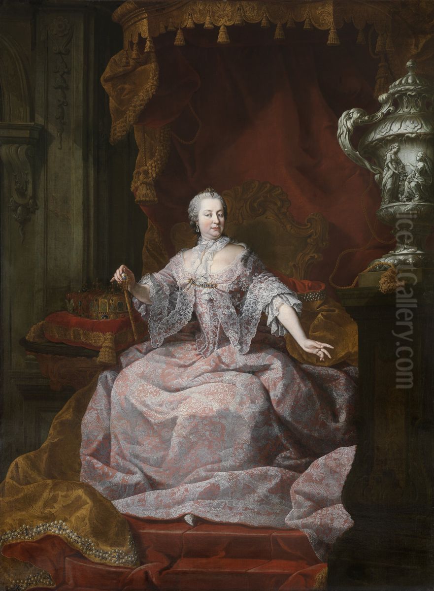 Portrait of empress Maria-Theresia Oil Painting by Matthias de Visch