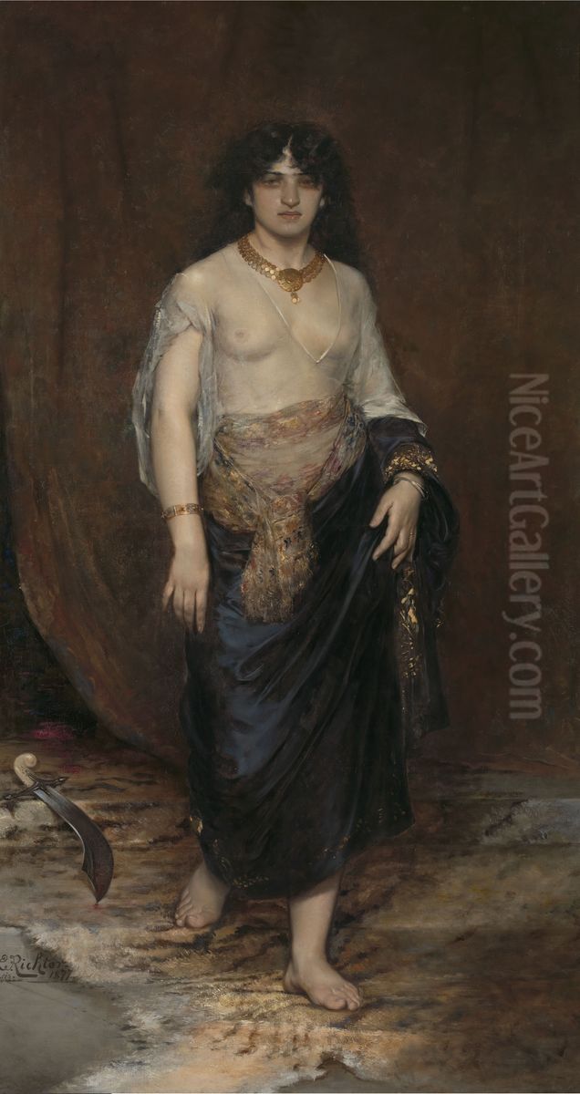 Judith Oil Painting by Edouard Frederic Wilhelm Richter Judith Oil Painting by Edouard Frederic Wilhelm Richter