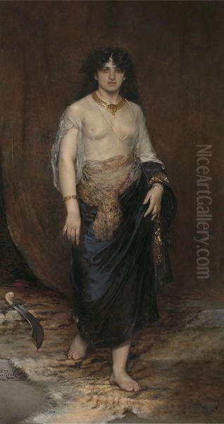 Judith Oil Painting by Edouard Frederic Wilhelm Richter