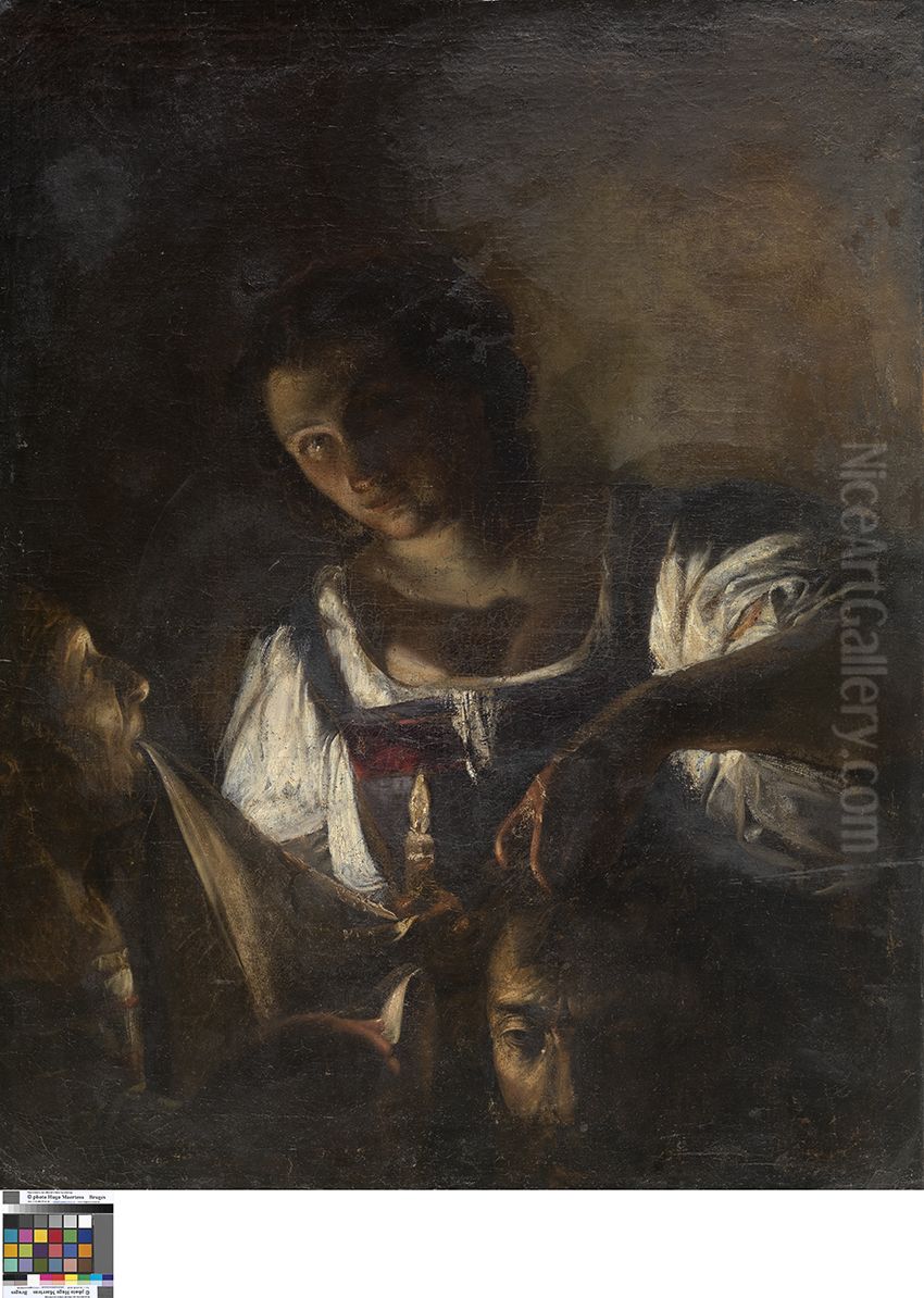 Judit toont het hoofd van Holofernes Oil Painting by Carlo Saraceni