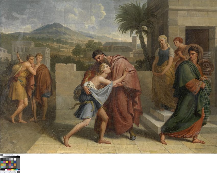 De thuiskomst van de verloren zoon Oil Painting by Albert Gregorius