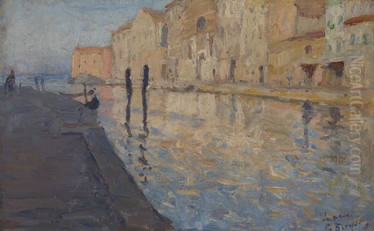 Canal in Venice Oil Painting by Georges Buysse