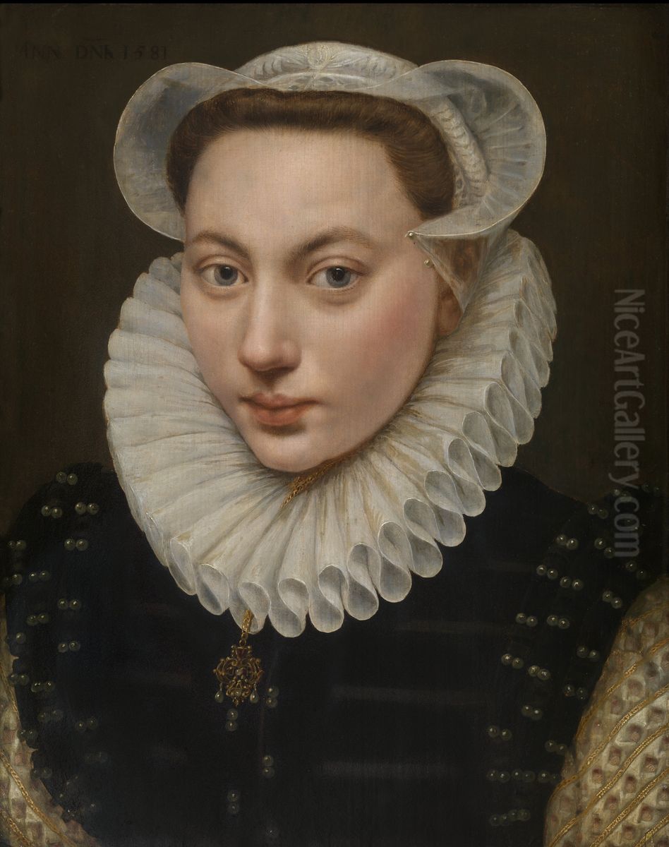 Portret van een jonge vrouw Oil Painting by Frans Pourbus the Elder Portret van een jonge vrouw Oil Painting by Frans Pourbus the Elder