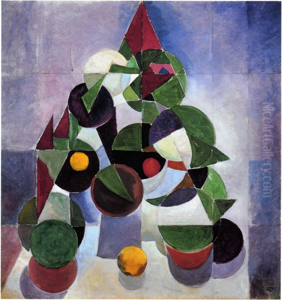 Composition I (still life) Oil Painting by Theo van Doesburg