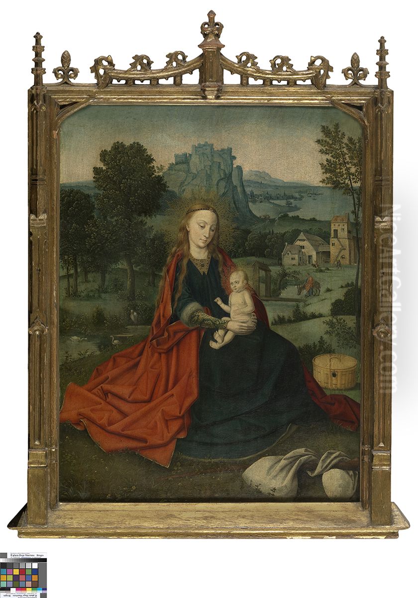 Rest on the Flight into Egypt Oil Painting by Jef Vanderveken