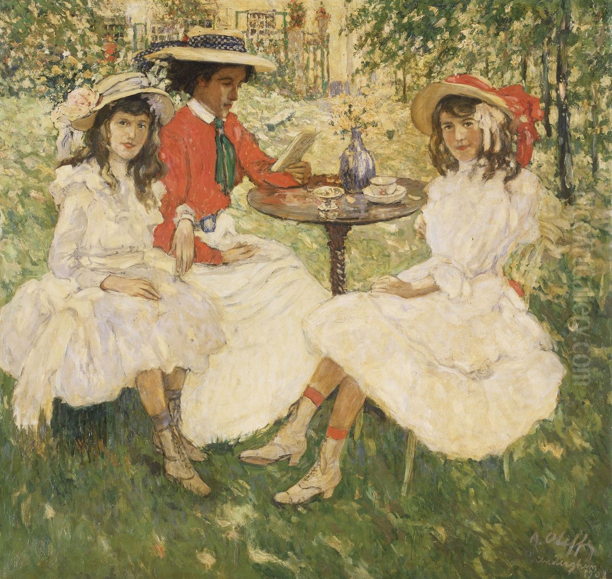 The Month of May Oil Painting by Auguste Oleffe