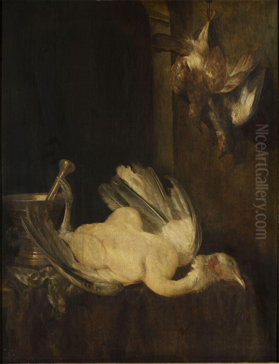Still life with dead birds Oil Painting by Abraham Van Beijeren