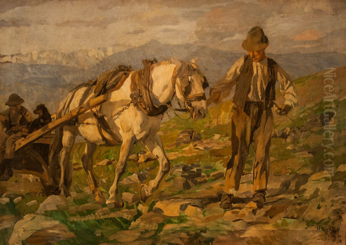 Asiago (Vicenza) Oil Painting by Ettore Tito