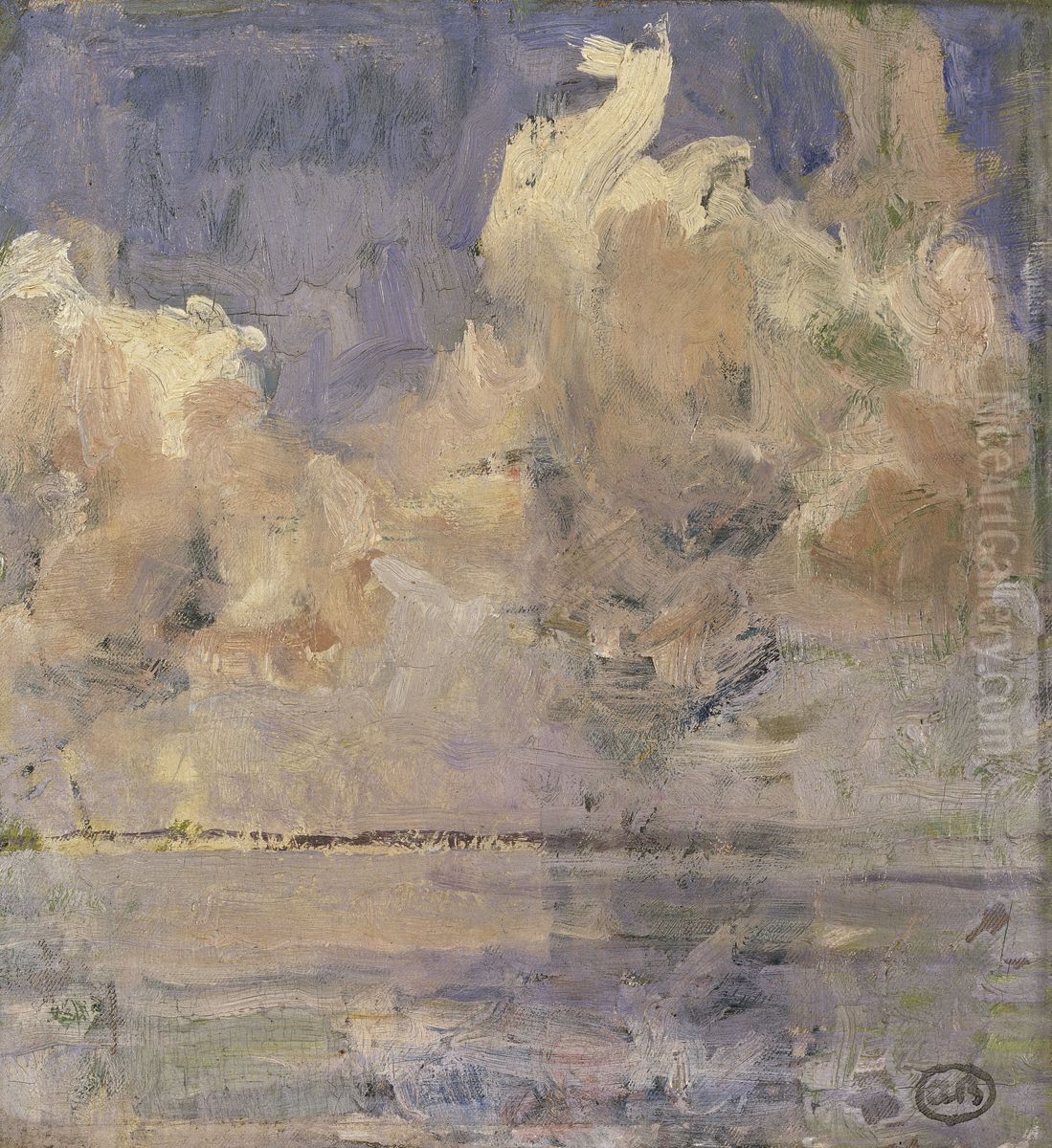 Clouds over the Sea Oil Painting by Albert Baertsoen