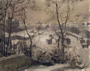 Snow-covered Suburb