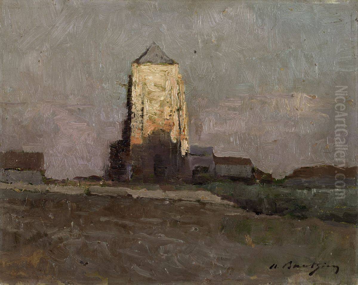 The Church of Mariakerke (Ostend) Oil Painting by Albert Baertsoen