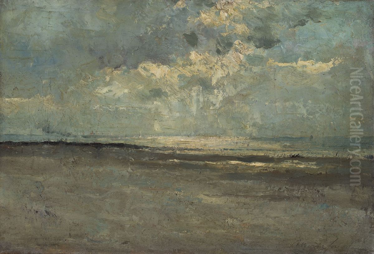 Reflections on the Sea Oil Painting by Albert Baertsoen