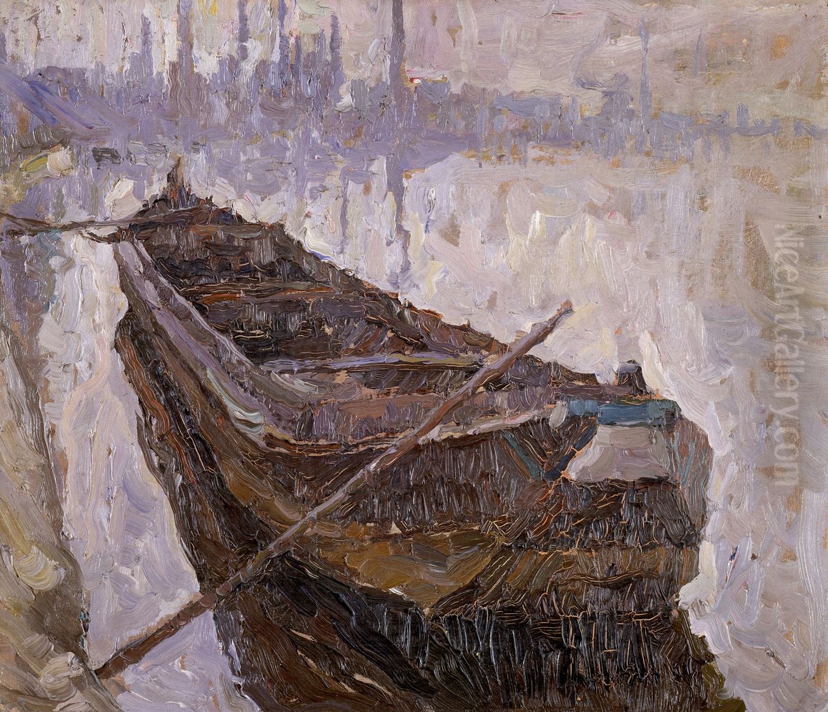 Boat on the Meuse Oil Painting by Albert Baertsoen