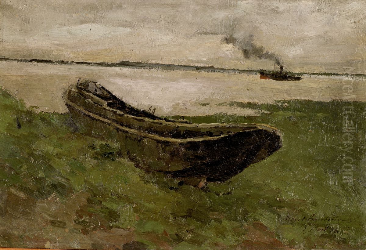 The River Scheldt at Doel Oil Painting by Albert Baertsoen