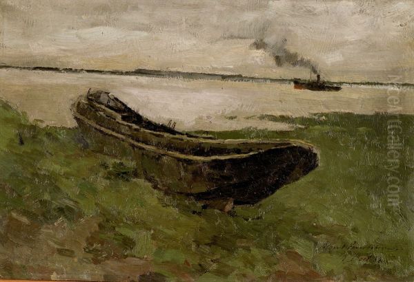 The River Scheldt at Doel Oil Painting by Albert Baertsoen