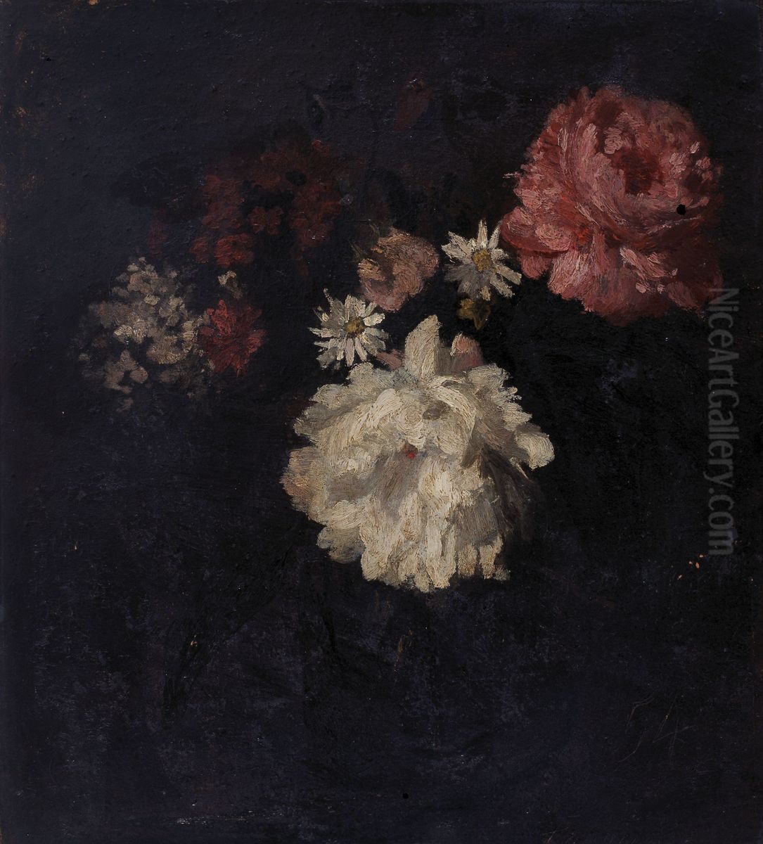 Flowers Oil Painting by Henri Fantin-Latour