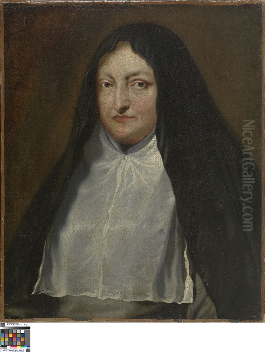 Portret van aartshertogin Isabella Clara Eugenia als clarisse Oil Painting by Sir Anthony Van Dyck