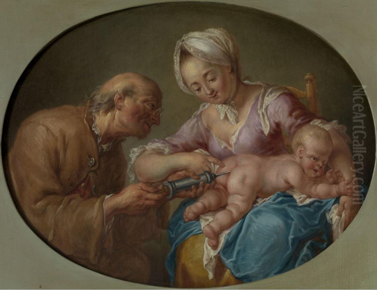 The enema Oil Painting by Jan Anton Garemyn