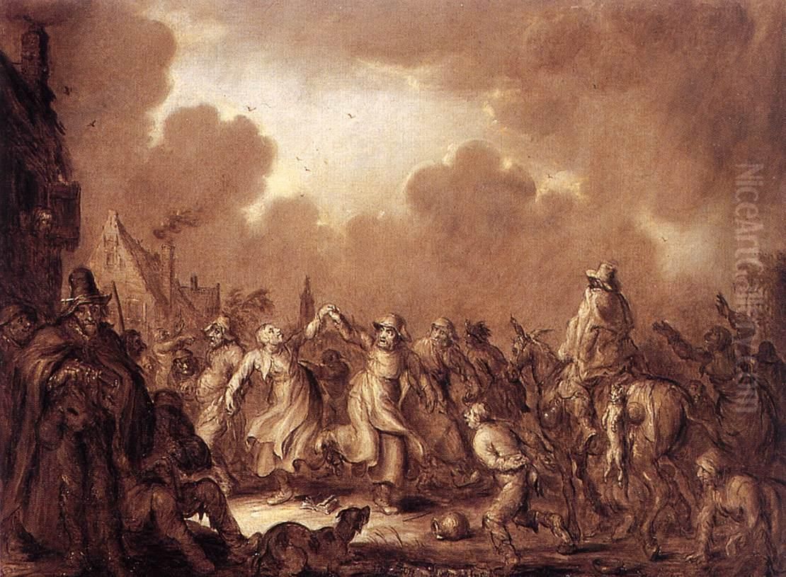 Sotten maken 't beste feest Oil Painting by Adriaen van de Venne