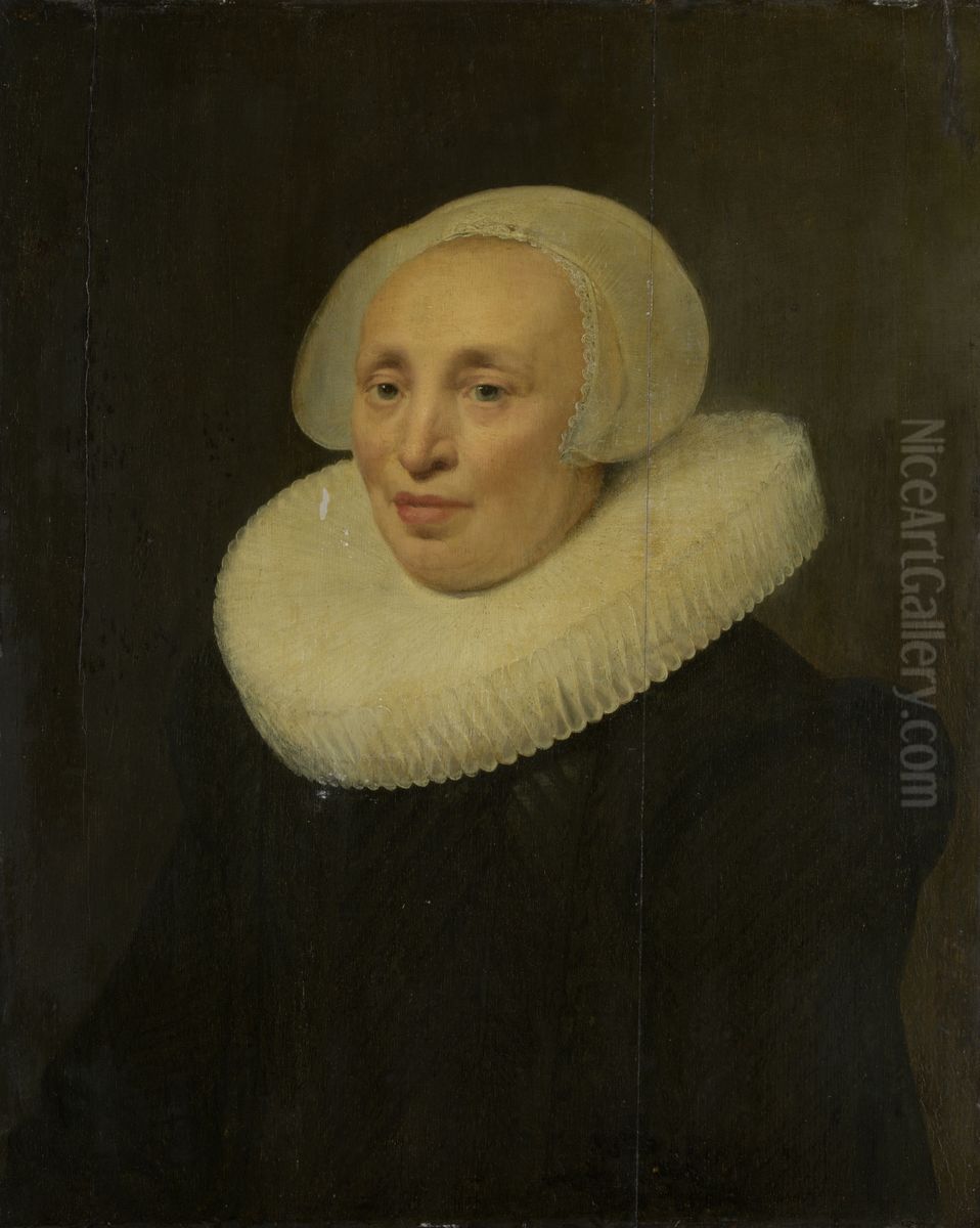 Portrait of an Old Woman Oil Painting by Jan Van Ravesteyn