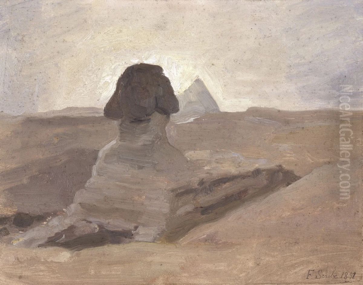 The Sphinx at Giza Oil Painting by Fernand Scribe