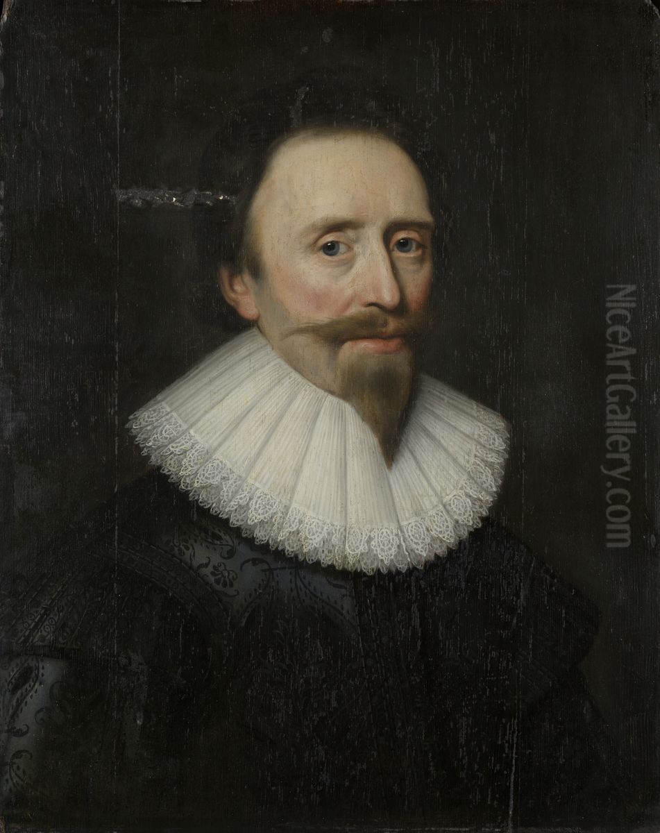 Portrait of Dudley Carleton, first Viscount of Dorchester Oil Painting by Michiel Jansz. van Mierevelt