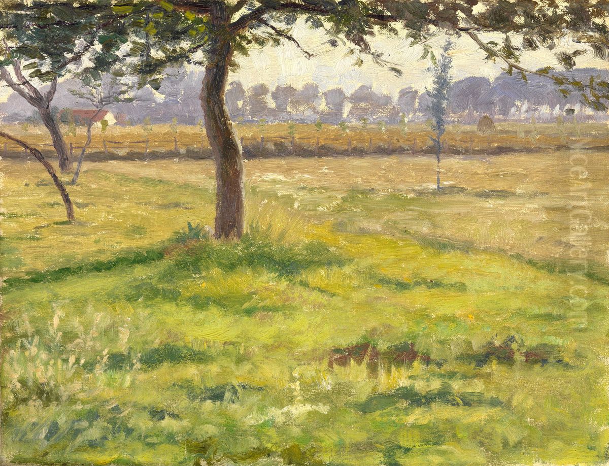Pastureland in Flanders Oil Painting by Fernand Scribe