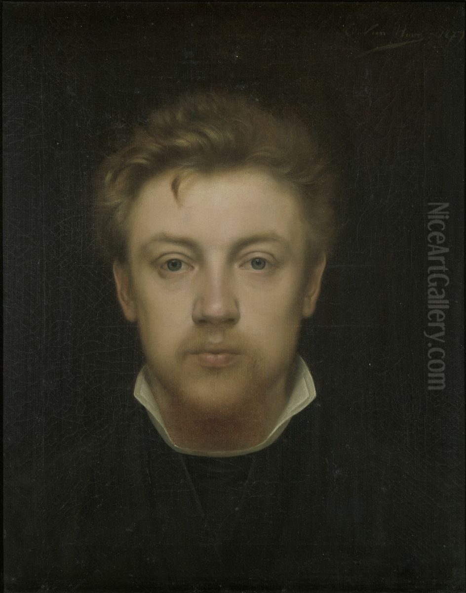 Self-portrait Oil Painting by Edmond Van Hove