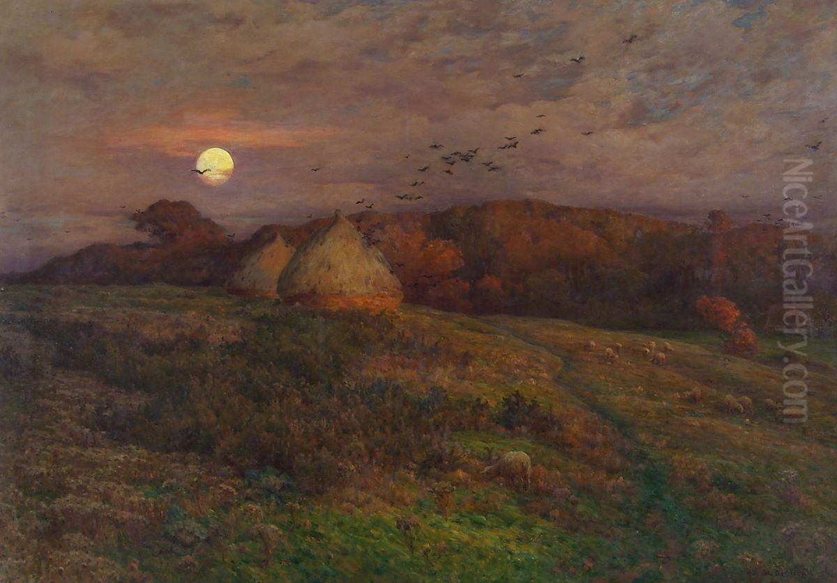 The Arrival of the Raven Oil Painting by Adrien Demont