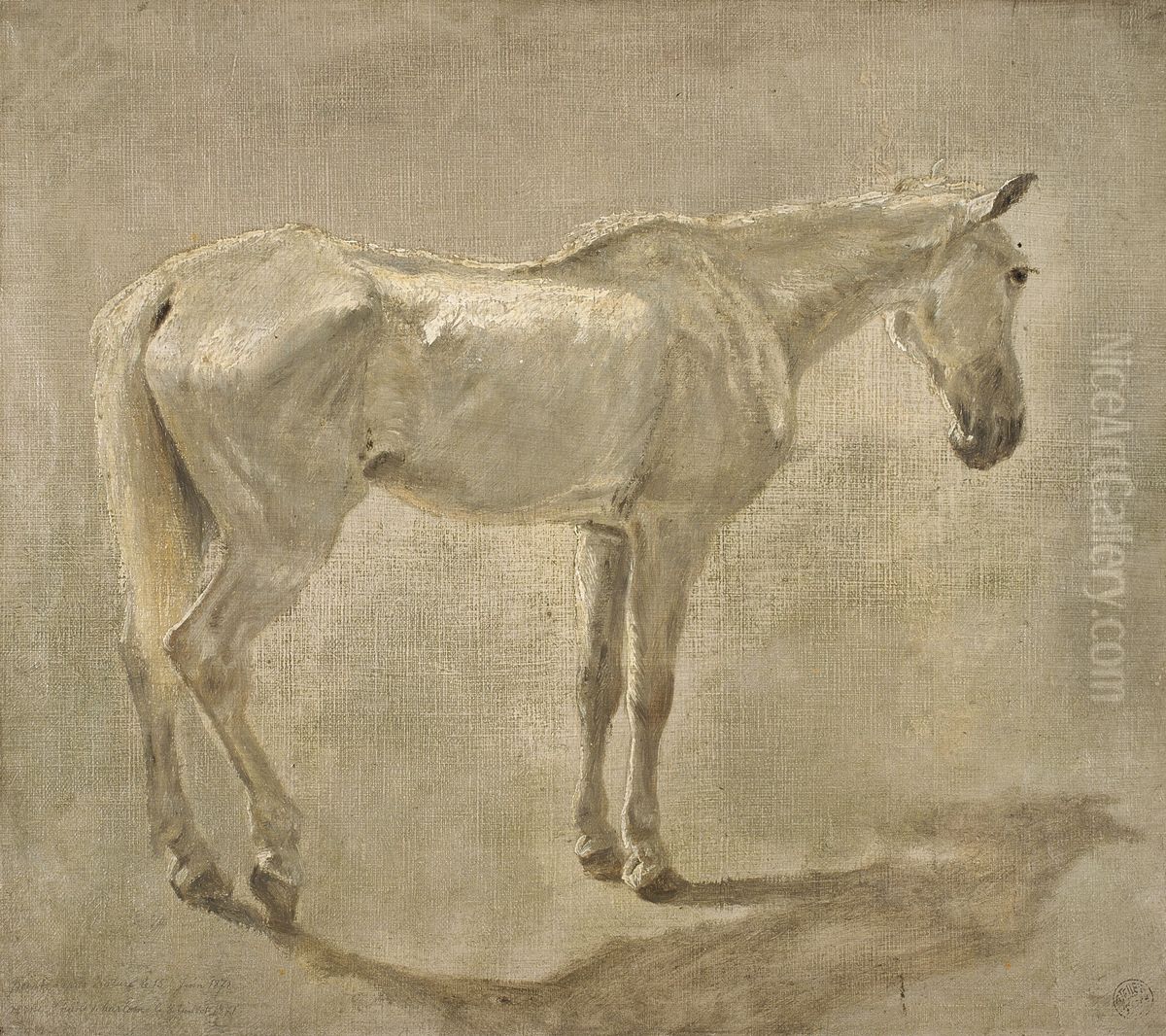 The White Horse Oil Painting by Jean Delvin