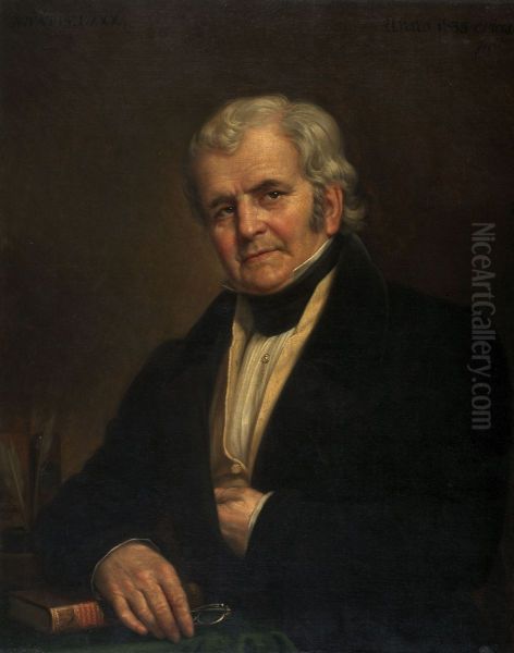 Portrait of the Politician and Agriculturalist Jean-Louis Van Aelbroeck Oil Painting by Charles Picque