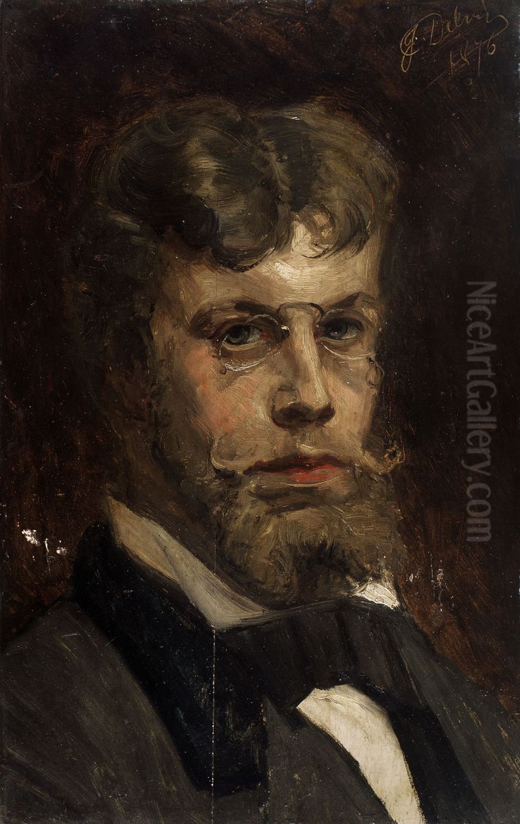 Self-Portrait Oil Painting by Jean Delvin