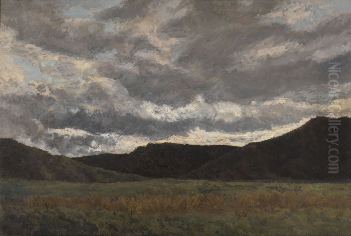 After the Evening Storm Oil Painting by Hippolyte Boulenger