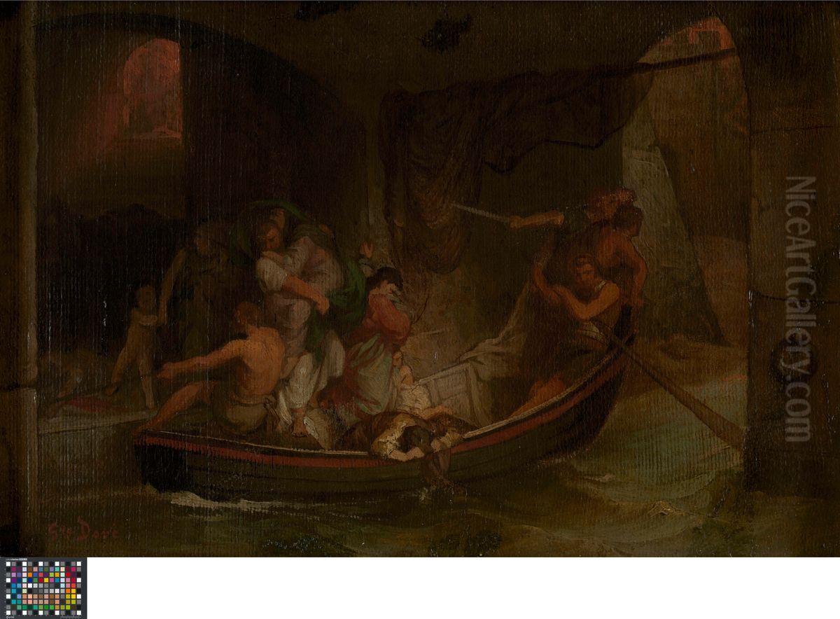 Fire of Rome Oil Painting by Gustave Dore Fire of Rome Oil Painting by Gustave Dore