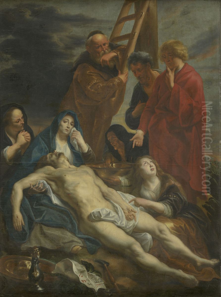 The Descent from the Cross Oil Painting by Jacob Jordaens