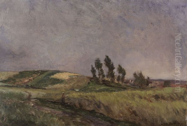 Hamlet in the Dunes Oil Painting by Hippolyte Boulenger