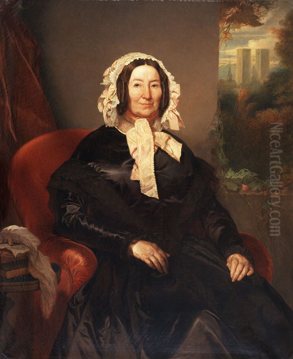 Portrait of Mrs Pick, Mother-in-law of the Artist Oil Painting by Louis Gallait