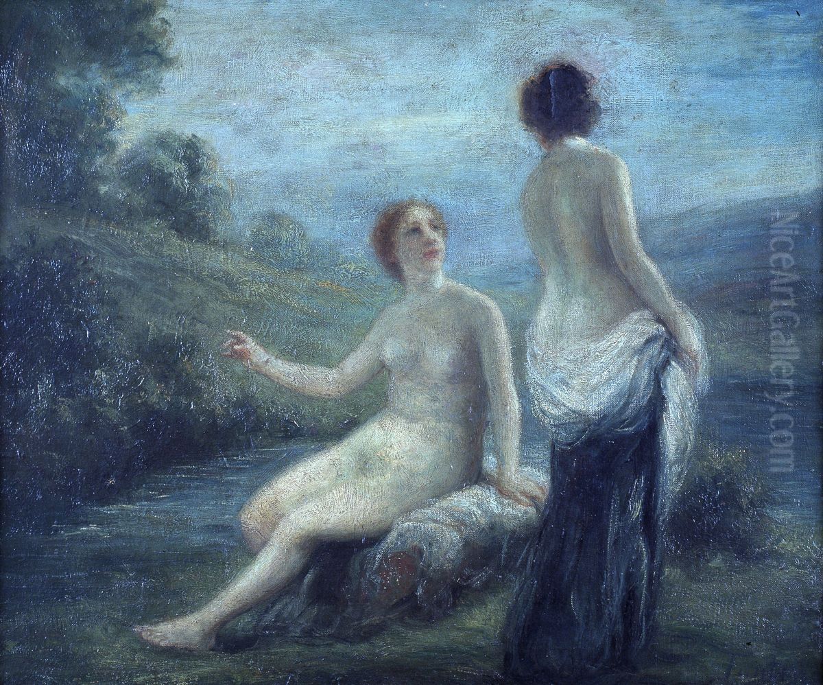 Bathing Woman Oil Painting by Henri Fantin-Latour