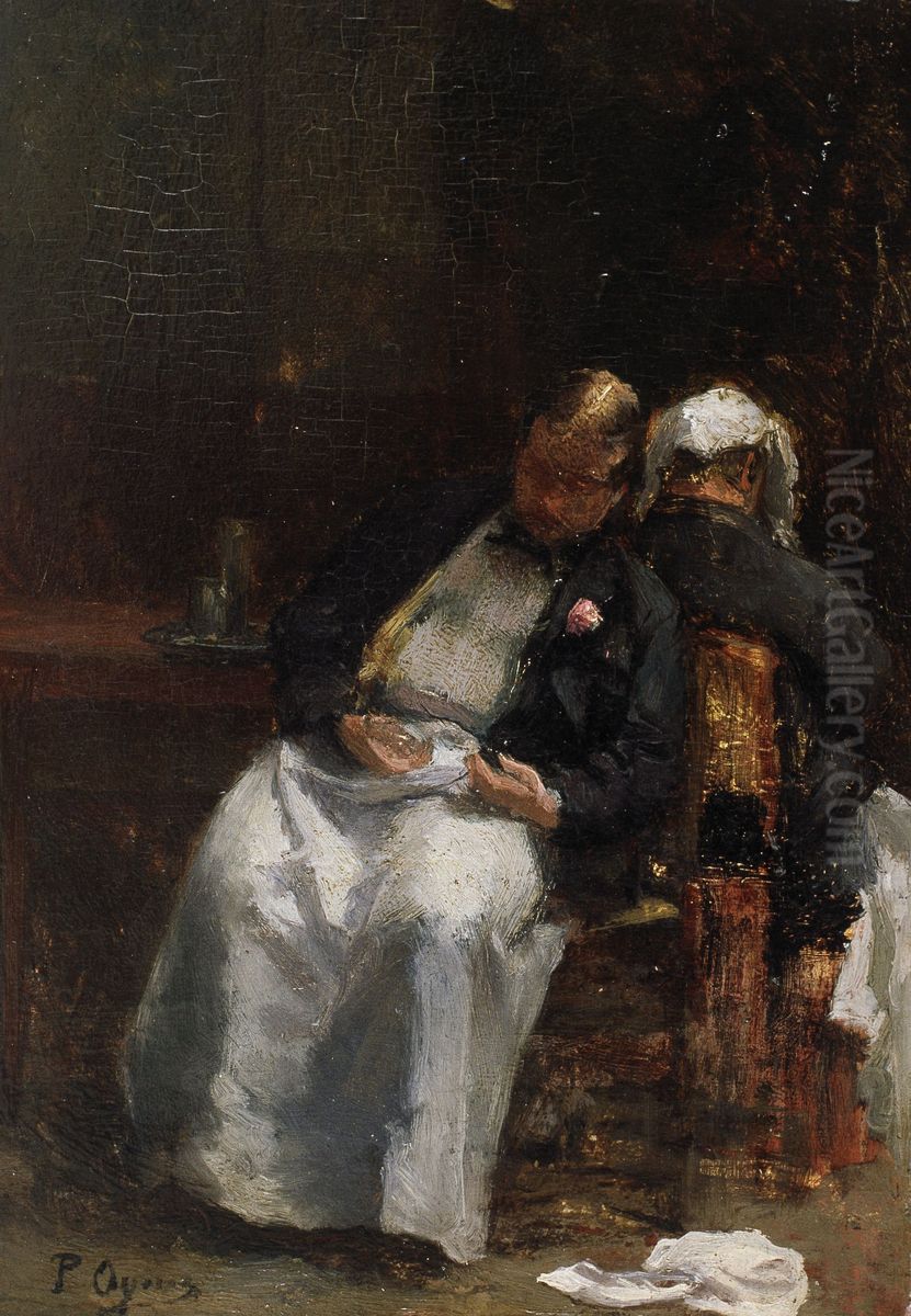 Waiters Napping Oil Painting by Pieter Oyens